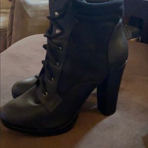 Call It Spring Black Combat Ankle Booties